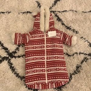 Restoration hardware Fair Isle Fur Bunting